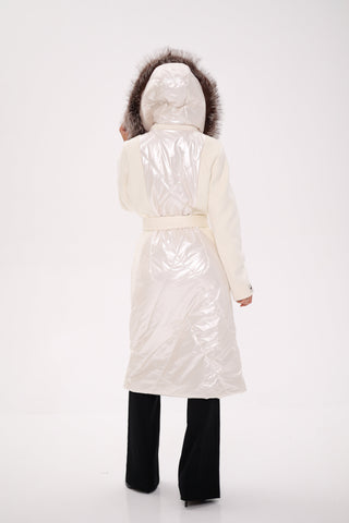 Saga® Furs Silver Fox Wool Alpaca Freudenberg Comfortemp® Coat