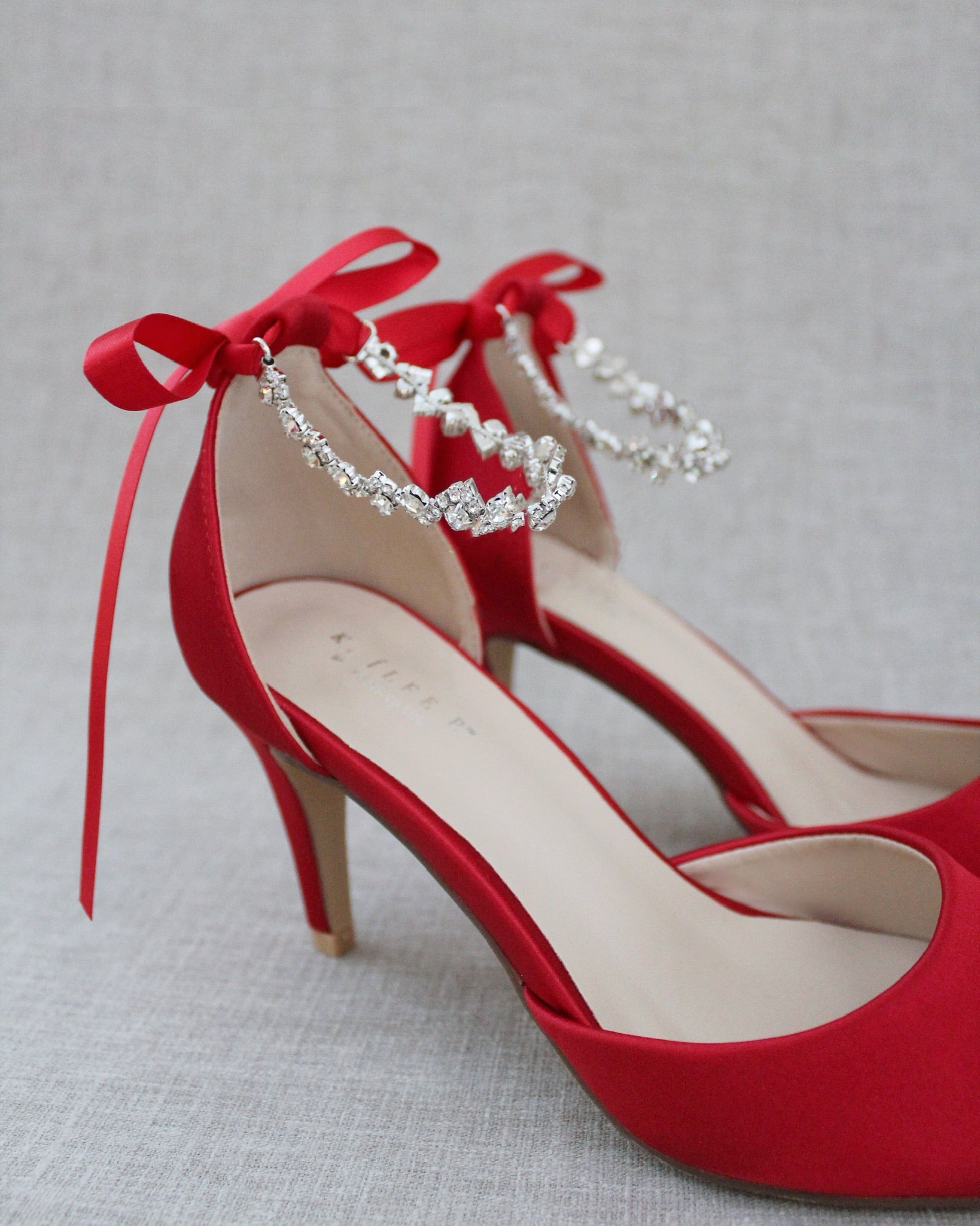 Evening Pumps with Amaryllis Crystal Strap