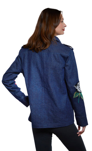 Embroidered Denim Jacket - Glamourous Grace