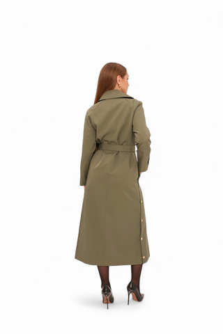 Jackie Trench Coat in Olive