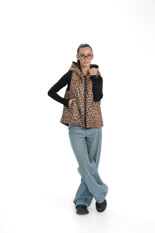 Reversible Light Insulated Vest Black | Leo