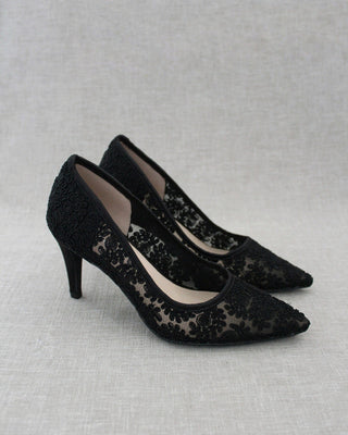 Lace Evening Pump
