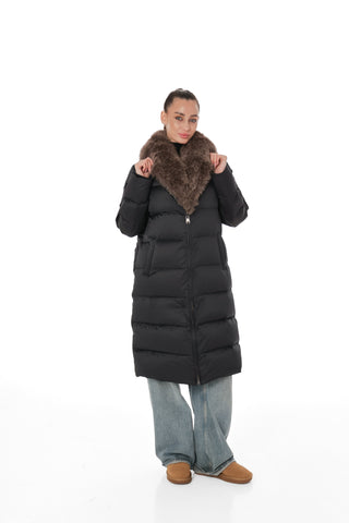 Genuine Polar Fox Fur Down Fill Parka