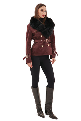 Genuine Polar Fox Eco Suede Jacket