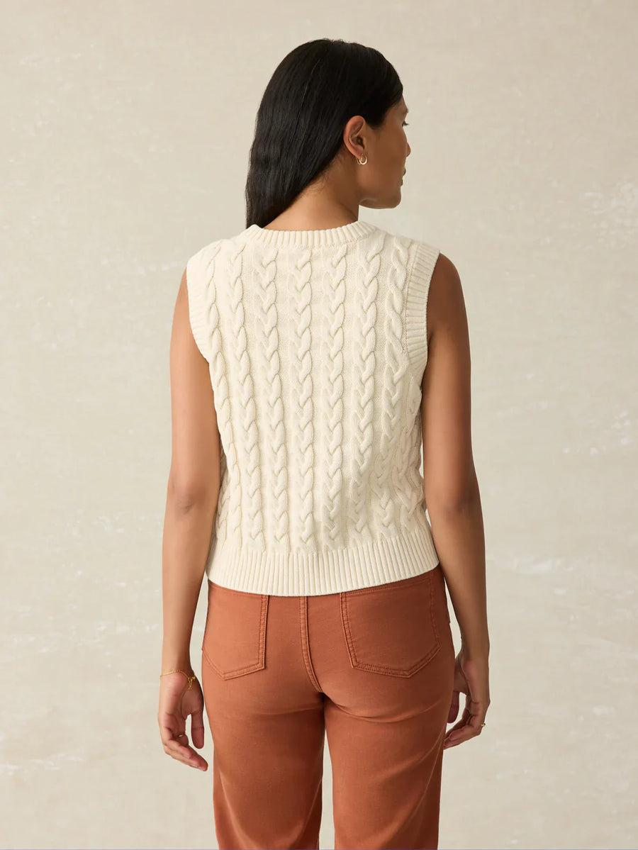 Faherty Sunwashed Sweater Vest - Glamourous Grace