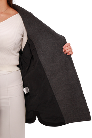 Sandro Cashmere Blend Overcoat in Black