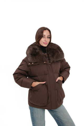 Michelle Genuine Fur Trim Down Parka