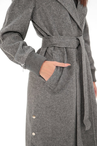 Carolina Genuine Polar Fox Wool Coat