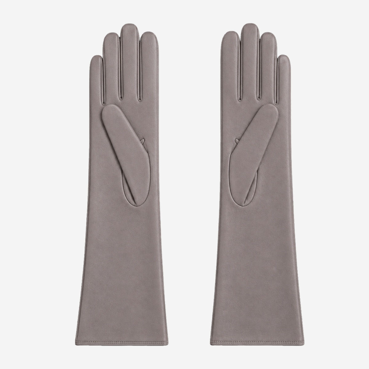 Leonora (grey) - Italian cashmere lined 6-button length leather gloves - Glamourous Grace