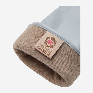 Leonora (sky) - Italian cashmere lined 6-button length leather gloves - Glamourous Grace