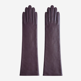 Leonora (dark brown) - Italian "8 button length" cashmere lined leather gloves - Glamourous Grace