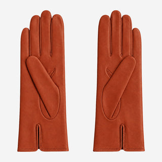 FC04 (cognac) - Women's Italian cashmere lined leather gloves - Glamourous Grace