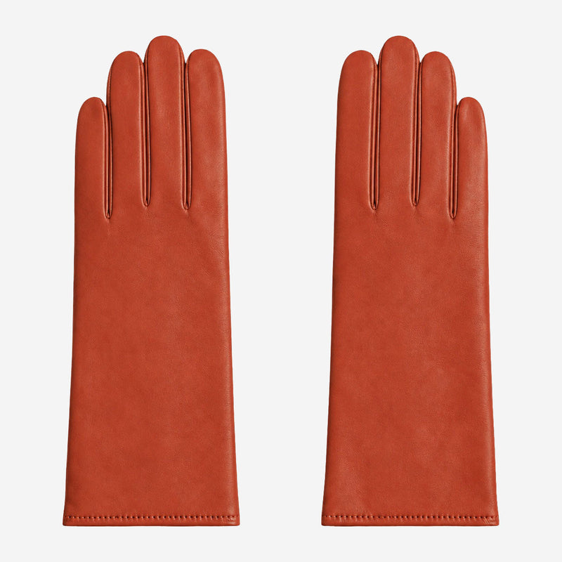FC04 (cognac) - Women's Italian cashmere lined leather gloves - Glamourous Grace