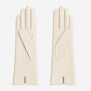 FC04 (cream) - Women's Italian cashmere lined leather gloves - Glamourous Grace