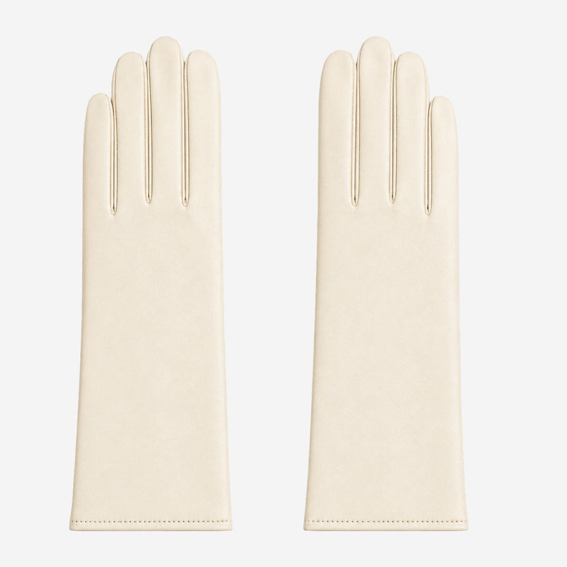 FC04 (cream) - Women's Italian cashmere lined leather gloves - Glamourous Grace
