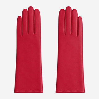 FC04 (deep red) - Women's Italian cashmere lined leather gloves - Glamourous Grace