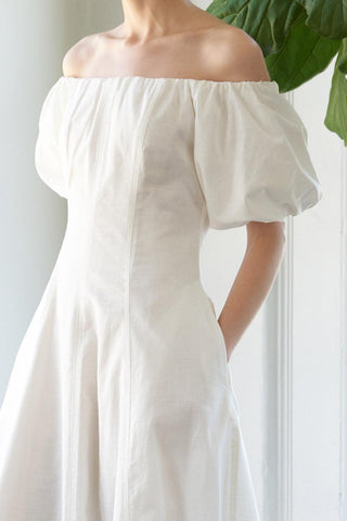 PROTECTING MY PEACE WOVEN MIDI DRESS - Glamourous Grace