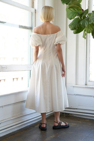 PROTECTING MY PEACE WOVEN MIDI DRESS - Glamourous Grace