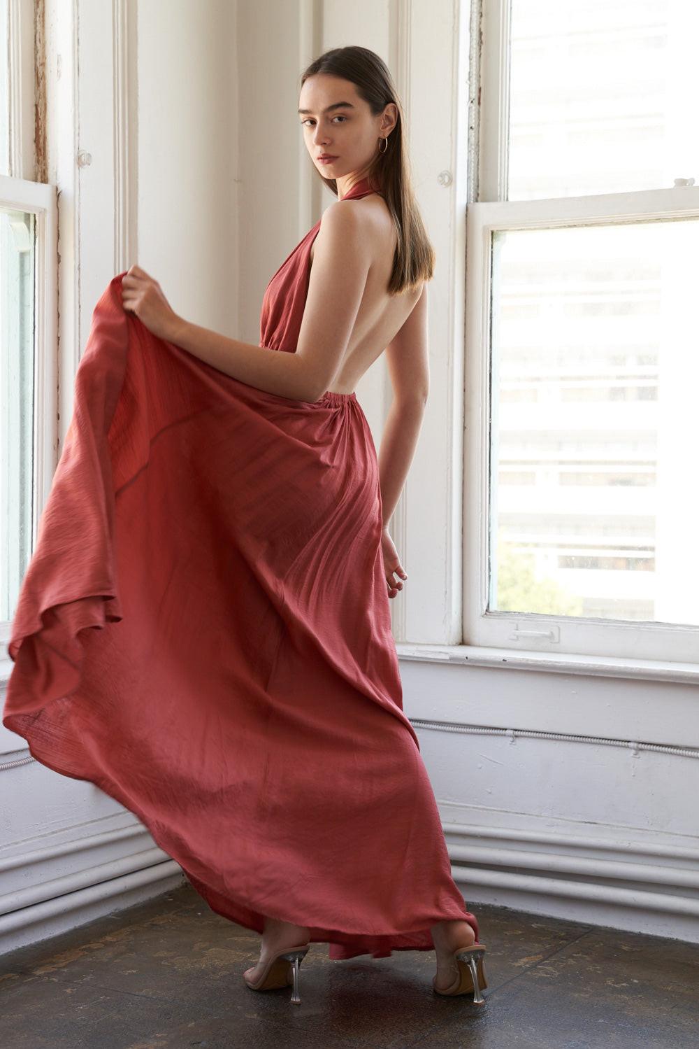 SHARE YOUR GLOW WOVEN MAXI DRESS - Glamourous Grace