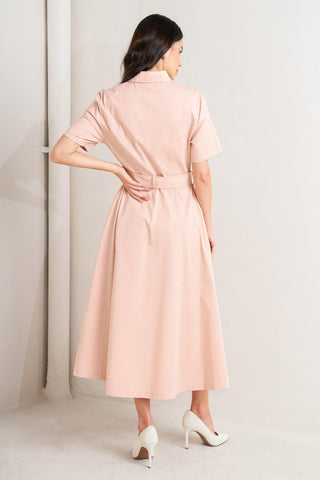 LUCKY ME WOVEN MIDI DRESS - Glamourous Grace