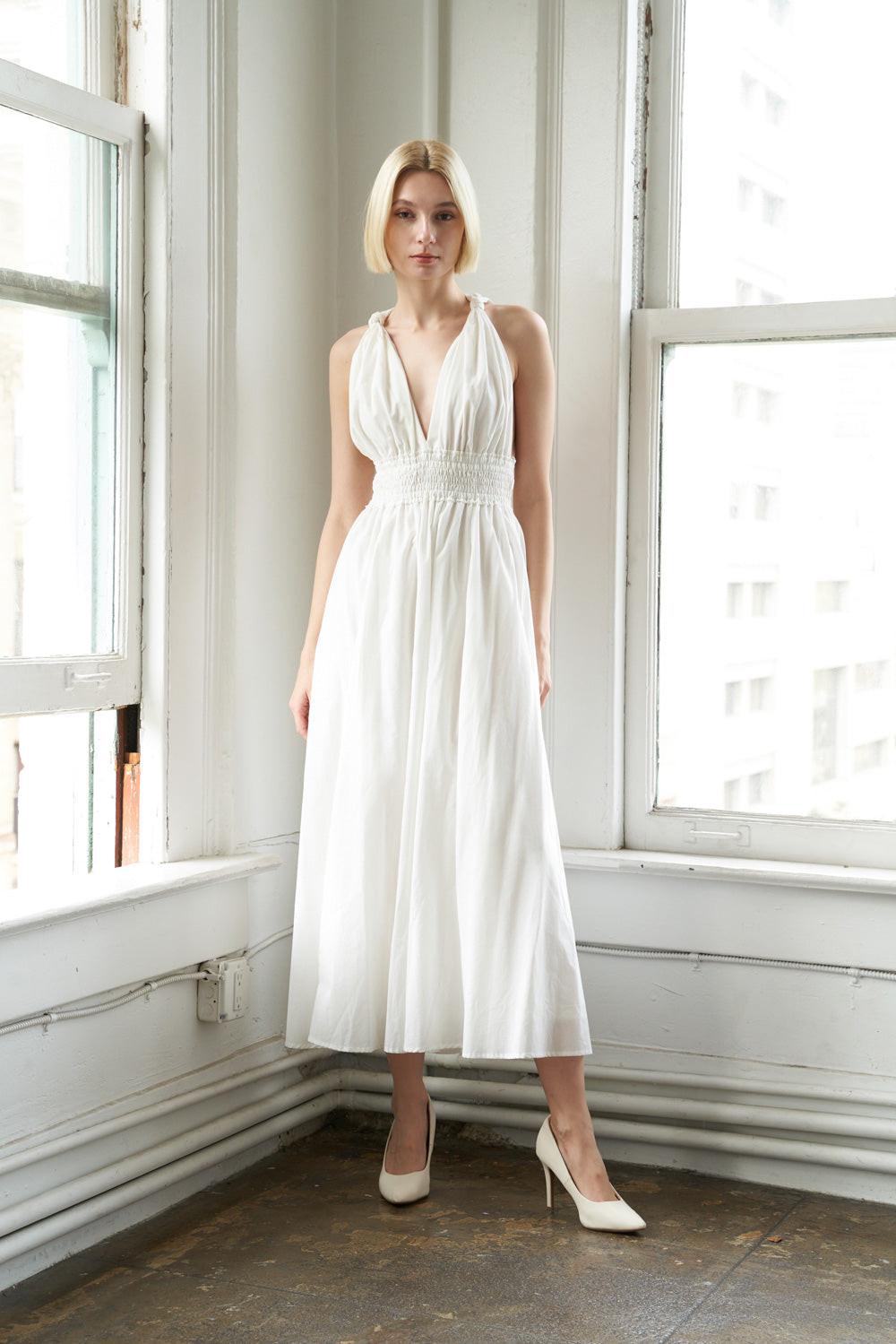 BIG CITY DREAMS WOVEN MIDI DRESS - Glamourous Grace