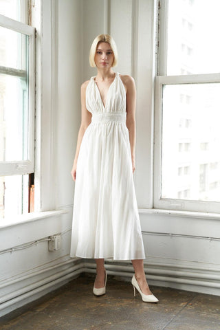 BIG CITY DREAMS WOVEN MIDI DRESS - Glamourous Grace