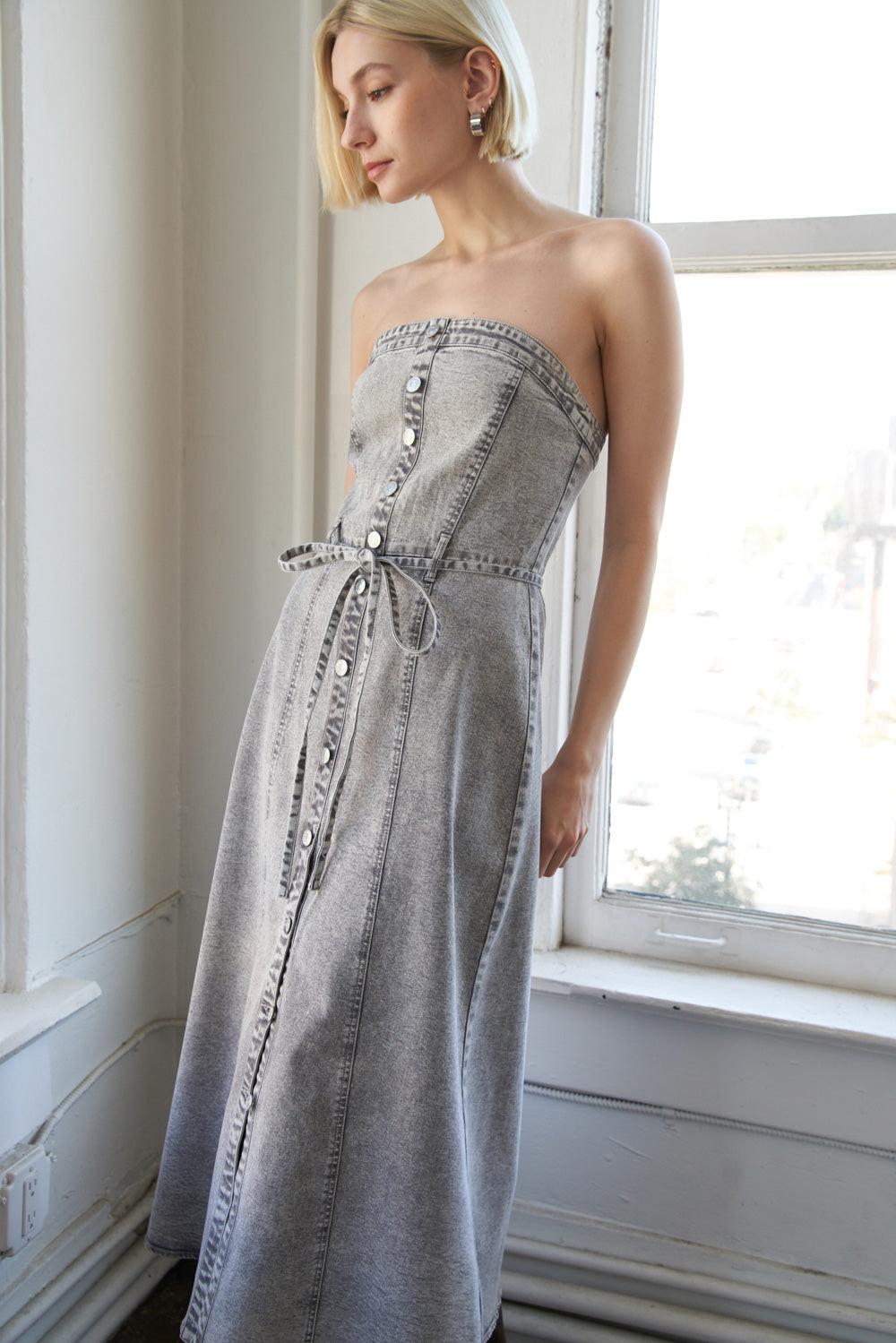 SECRET CRUSH TWILL MIDI DRESS - Glamourous Grace