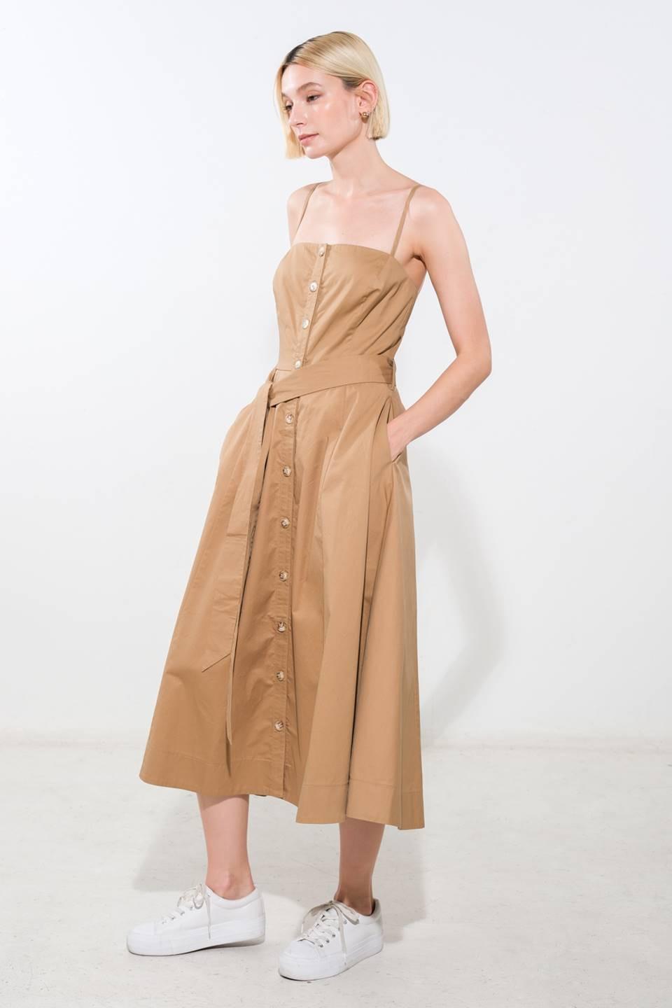 PROOF OF PERFECTION WOVEN MIDI DRESS - Glamourous Grace
