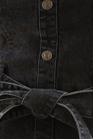 SOMEWHERE UP ABOVE DENIM MIDI DRESS - Glamourous Grace