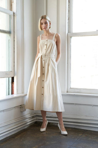 CALIFORNIA DREAMING WOVEN MIDI DRESS - Glamourous Grace