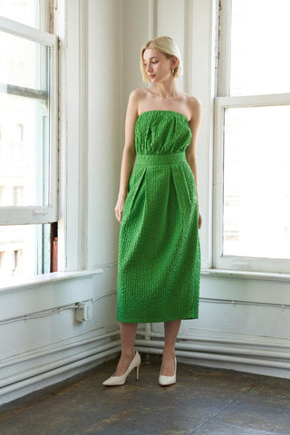 IN DOLLY WE TRUST WOVEN MIDI DRESS - Glamourous Grace