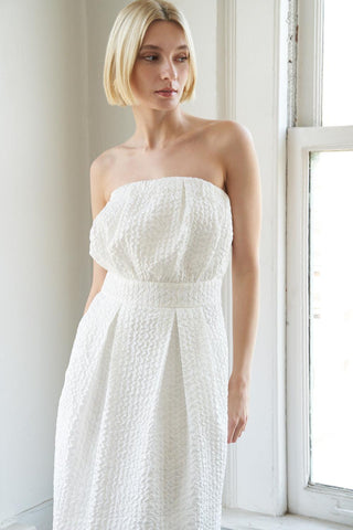 IN DOLLY WE TRUST WOVEN MIDI DRESS - Glamourous Grace
