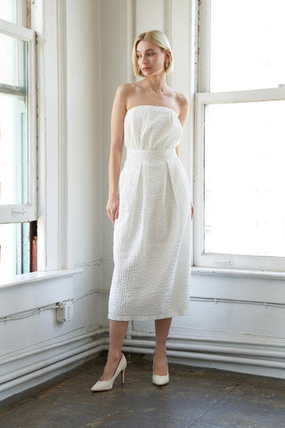 IN DOLLY WE TRUST WOVEN MIDI DRESS - Glamourous Grace