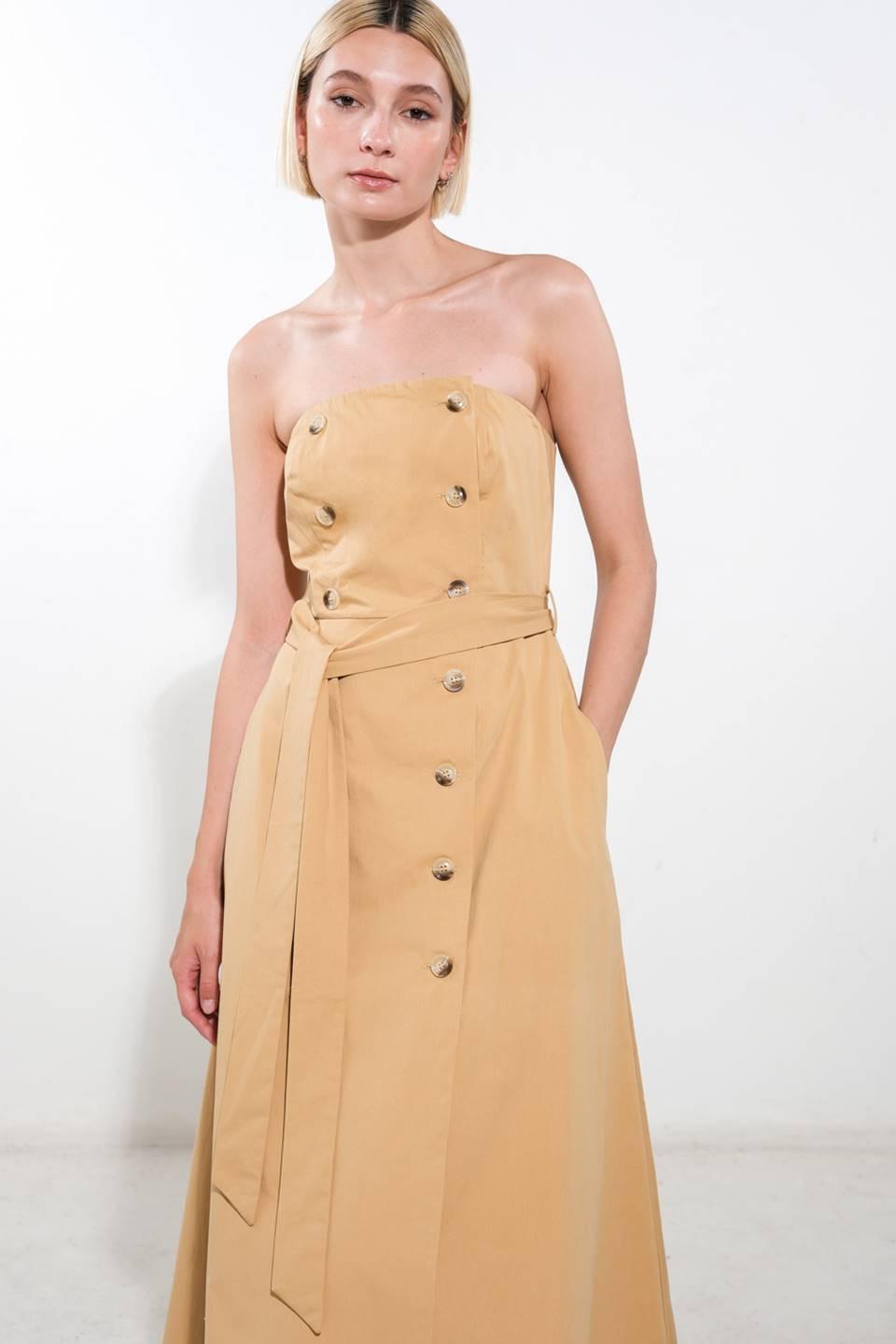 FOLLOW YOU EVERYWHERE WOVEN MIDI DRESS - Glamourous Grace