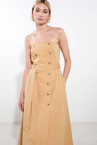 FOLLOW YOU EVERYWHERE WOVEN MIDI DRESS - Glamourous Grace