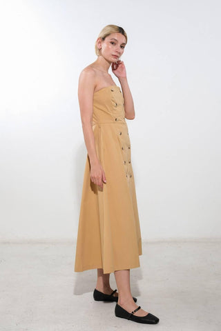 FOLLOW YOU EVERYWHERE WOVEN MIDI DRESS - Glamourous Grace