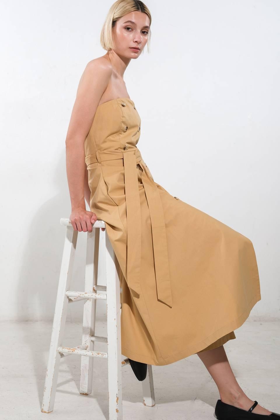 FOLLOW YOU EVERYWHERE WOVEN MIDI DRESS - Glamourous Grace