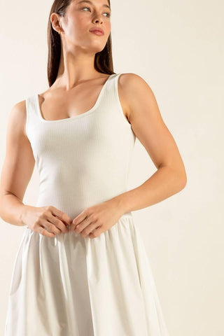 LIGHT UP THE SKY WOVEN MIDI DRESS - Glamourous Grace