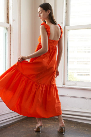 SUNBEAM SPLENDOR WOVEN MIDI DRESS - Glamourous Grace