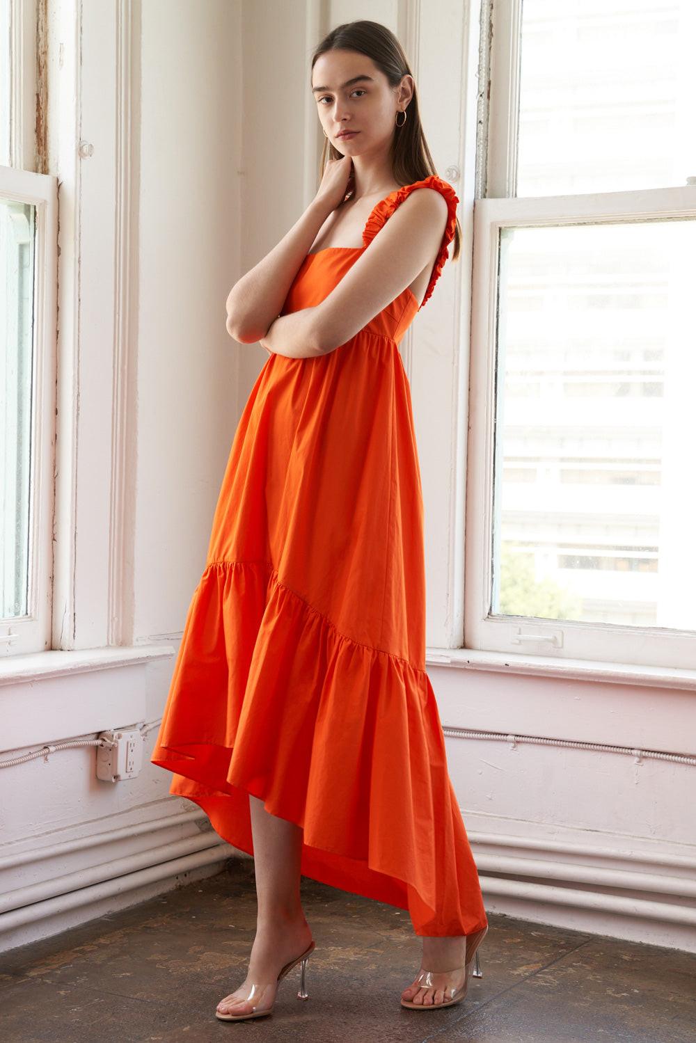 SUNBEAM SPLENDOR WOVEN MIDI DRESS - Glamourous Grace
