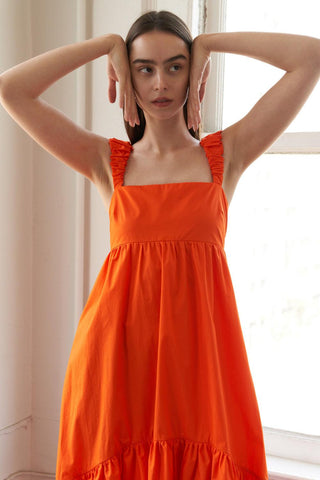 SUNBEAM SPLENDOR WOVEN MIDI DRESS - Glamourous Grace