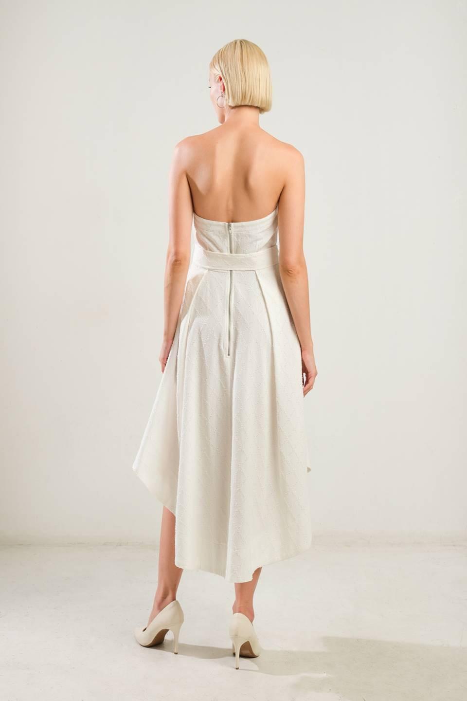 LIFE'S COMPASS WOVEN MIDI DRESS - Glamourous Grace