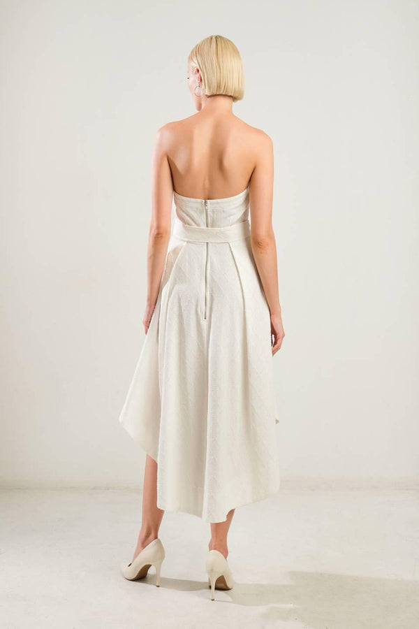LIFE'S COMPASS WOVEN MIDI DRESS - Glamourous Grace