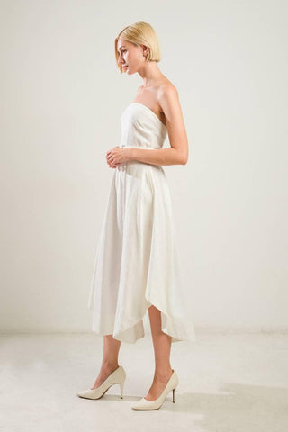 LIFE'S COMPASS WOVEN MIDI DRESS - Glamourous Grace