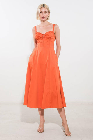 OCEANIC OPULENCE WOVEN MIDI DRESS - Glamourous Grace