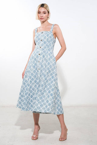 MADE TO BELIVE DENIM MIDI DRESS - Glamourous Grace