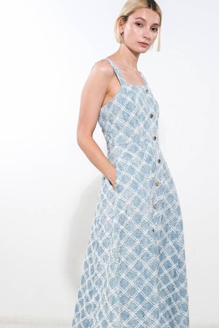MADE TO BELIVE DENIM MIDI DRESS - Glamourous Grace