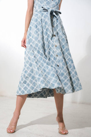 MADE TO BELIVE DENIM MIDI DRESS - Glamourous Grace