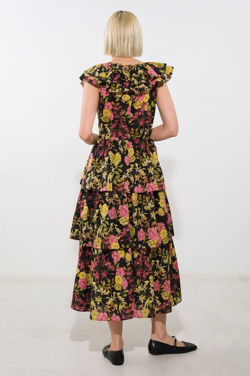 GRACEFUL GATHERING WOVEN MIDI DRESS - Glamourous Grace