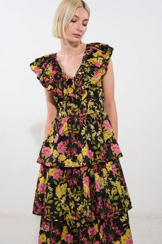 GRACEFUL GATHERING WOVEN MIDI DRESS - Glamourous Grace